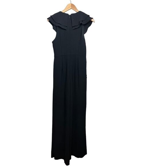 C/MEO Collective Metal Clouds Black Ruffle Sleeveless Jumpsuit Sz. M - Picture 4 of 4